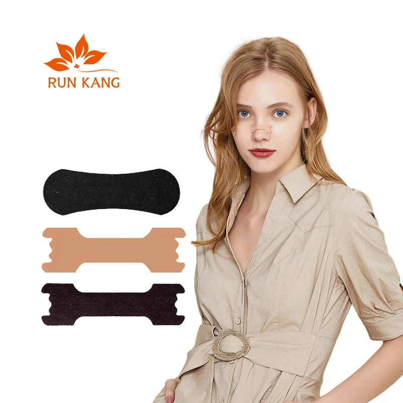 RUNKANG Drug-Free Breath Right Nasal Strips CE ISO Certified Comfortable Anti-Snoring Extra Strength Nose Tapes for Better Sleep