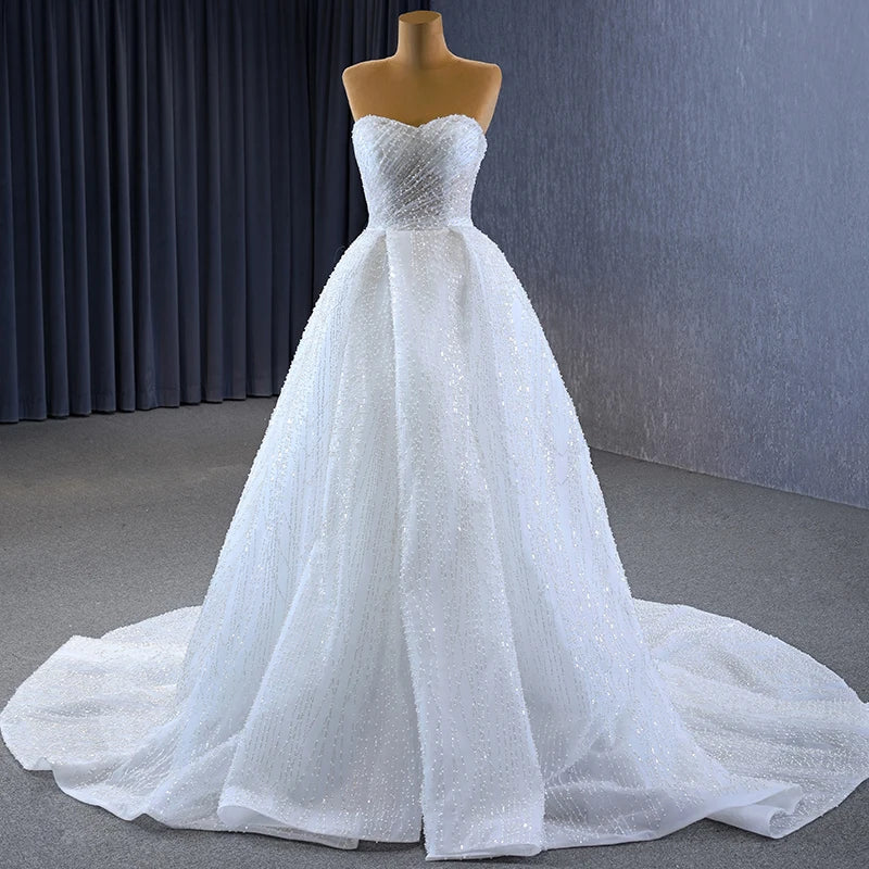 Discount Bling Ivory Simple Sleeveless Sweetheartwedding Dresses Jancember Rsm222224
