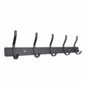 Stainless Steel Coat Hook 5 Hooks Black Wall Hook