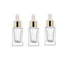 15ml 0.5oz 10ml Square Glass Bottles Essential Oil Serum Packaging Empty Eye Dropper