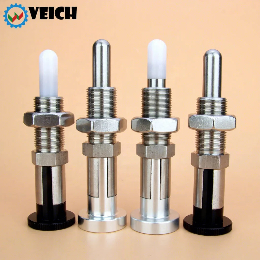 VEICH Factory Good Quality M20 Fine Thread Stainless Steel Self-Locking Retractable Spring Loaded Index Plunger Pin for Locating