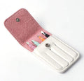 Wholesale Private Label 4-Pcs Stainless Steel Makeup Kit with Pointed Tweezers and Leather Bag Eyebrow Clip Tools