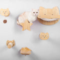 DIY Pine Wood Eco-Friendly Wall Mounted Cat Nest Grab Column Hammock Stair Room Cat Dropper Toy Cat Climbing Frame Large Size L