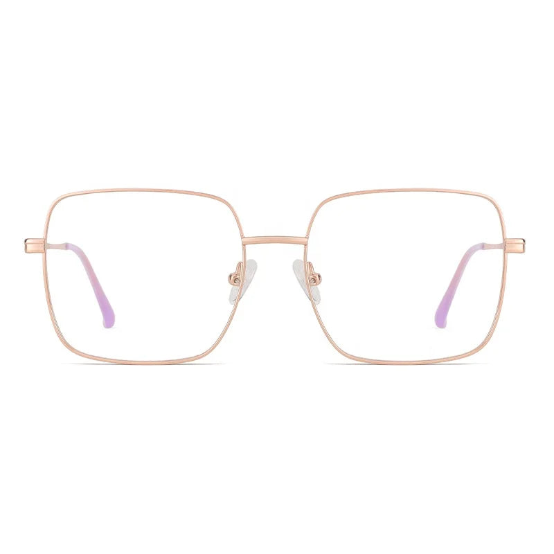 2024 Autumn Hot Sale Design Simple and Fashionable Spring Hinge Stainless Steel Metal Glasses Frame