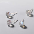 Aimgal Fine Jewelry S925 Silver Stud Earrings Labradorite Stone Trendy Moonstone Children's Jewelry Girls Gift