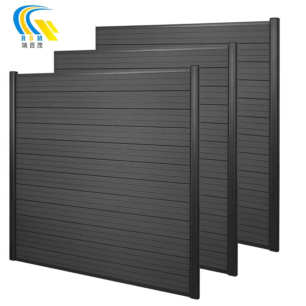 Factory Direct Sales Aluminum Pillar Wood Plastic Fence Anti-crack and Wind-resistant Outdoor Privacy Ranch WPC Fence