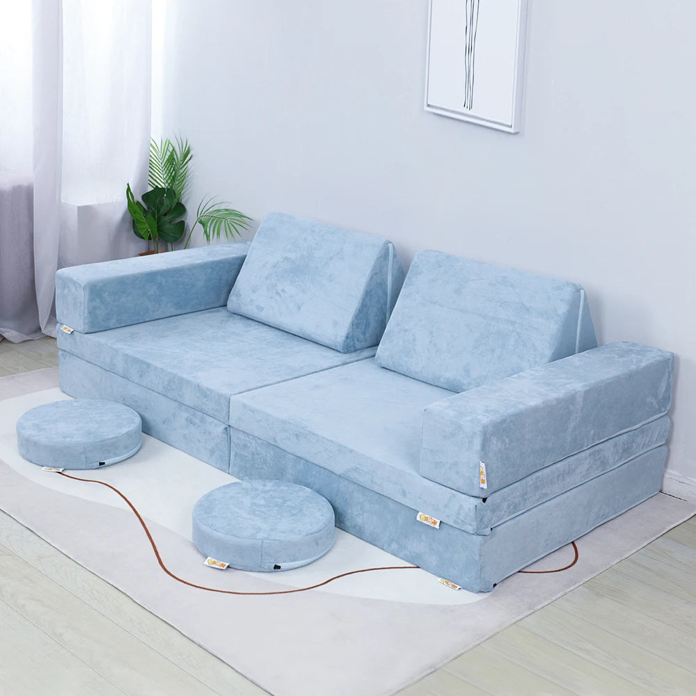 CertiPUR-US Certified Kids' Play Sofa Living Room Kids' Sofa Sectional Modern Sofa Toddler Foam Block Sofa