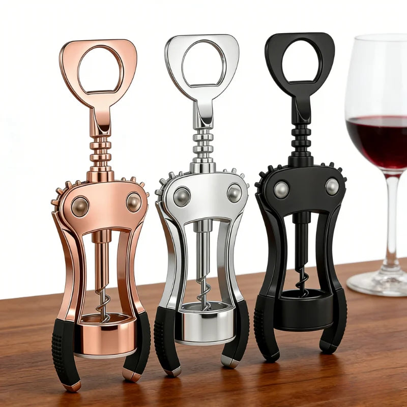 Factory Sales Custom Zinc Alloy Manual Wine Bottle Opener Wing Wine Corkscrew