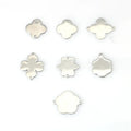 Stainless Steel Four-leaf Clover Flower Pendant Necklace Bracelet Diy Stainless Steel Ornament Accessories