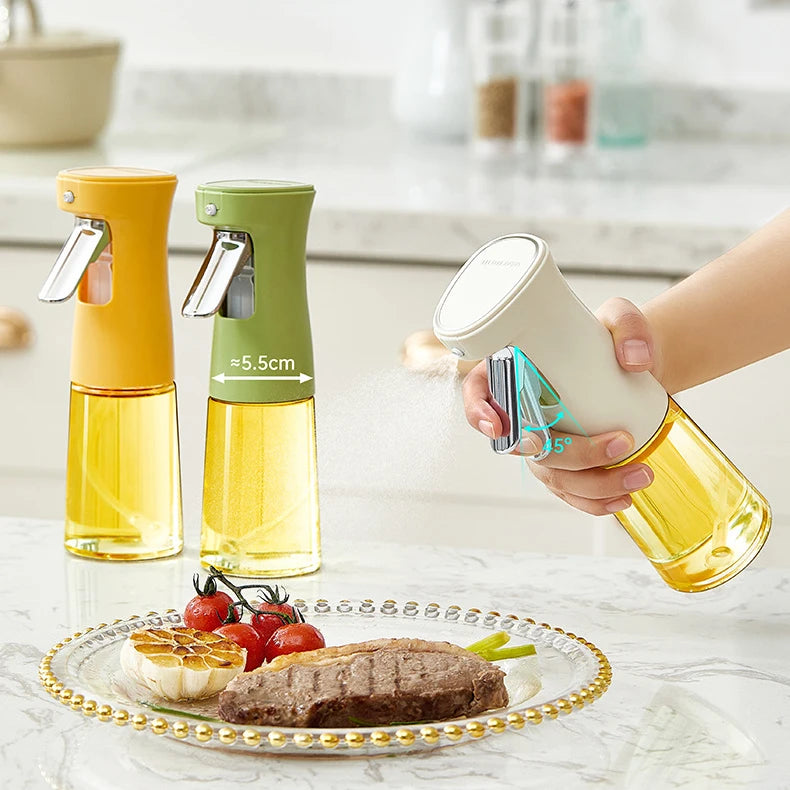 240ML Multi Function Spray Bottle Glass Oil Jar Kitchen Gravity-sensing Olive Oil Storage Jar
