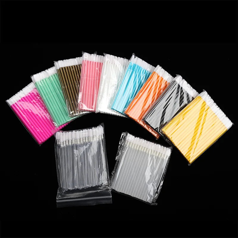 Colorful Disposable Lip Gloss Rod 9.5cm Makeup Tool Disposable Solid Lip Brush Stick Wand