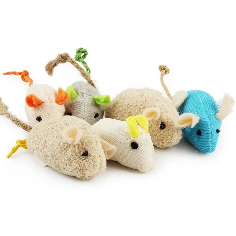 JR Pet Toy Catnip Mice Shape Cats Toys Fun Plush Mouse Cat Chew Teeth Cleaning Interactive Toy