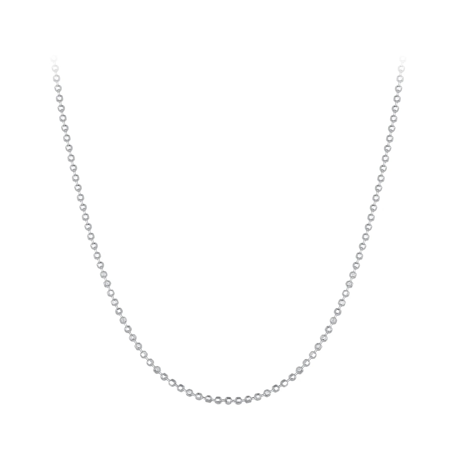 925 Sterling Silver Basic Chain Necklace Collection Box Chain Necklace Bead Chain Link for Women Simple Fine Jewelry SCA027