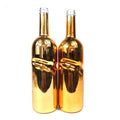 Free Shipping 750ml Glass Bottle Hand-held Bottle for High-end Foreign Wine Supports Electroplating Label with Plastic Cork
