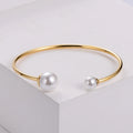Pulsera Plata Hawaiian Bling Personalized Open Pearl love Summer Bracelet Ball Cuff Gold Plated Bangle Bracelet for Girl