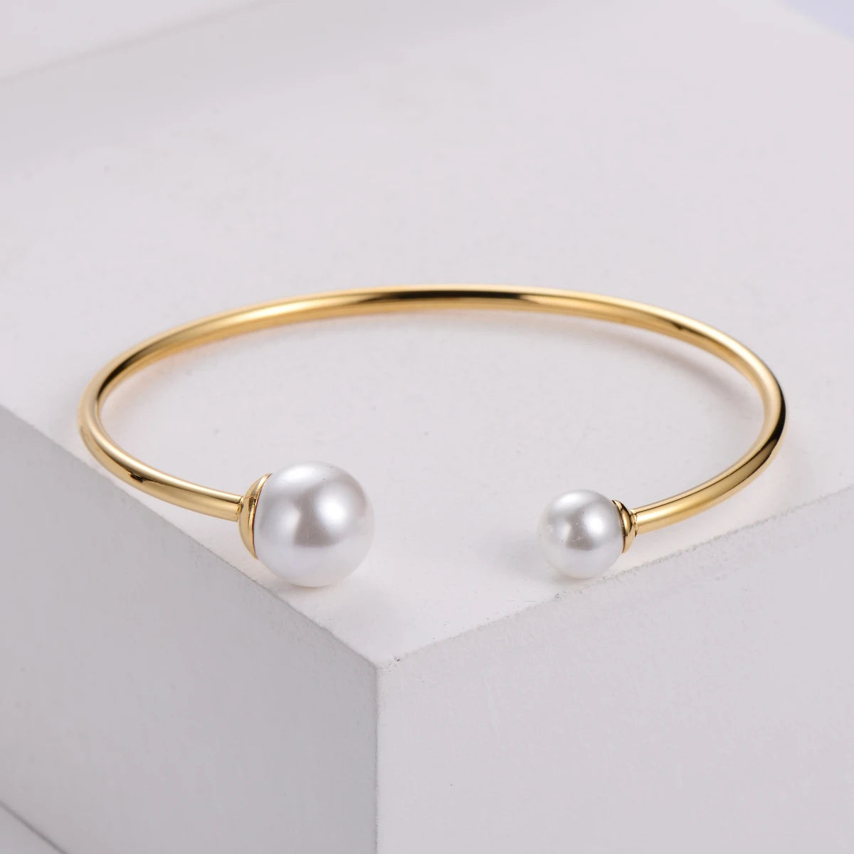 Pulsera Plata Hawaiian Bling Personalized Open Pearl love Summer Bracelet Ball Cuff Gold Plated Bangle Bracelet for Girl