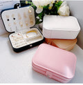 Portable PU Necklace Earrings Ring Jewelry Storage Box Wholesale Portable Earrings Storage Box