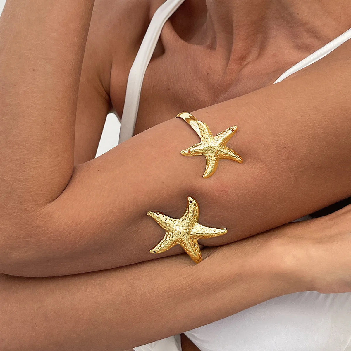 New Fashion Arm Cuff Bracelet High Quality Arm Bracelet Jewelry Gold Plated Geometric Women's Arm Bracelet