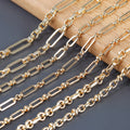 C191 1m/lot Wholesale 18K Gold Plated Link Chain Diy Choker Necklace Bracelet for Women Jewelry Making Accessories Bag