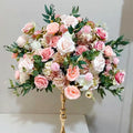 O-X740 Wedding Suppliers 5D Artificial Rose Flower Ball Table Decoration Purple Pink Blush Wedding Centerpieces Flower Balls