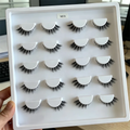 2026 OEM Beauty Anime Lashes 10 Pairs In1tray Synthetic Hair Natural Looking Clear Band Manga Lashes