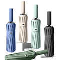 Customizable Fiberglass Umbrella Auto Open & Close Windproof & UV Protection Double 12-Ribs Travel Umbrella for Rain & Sun
