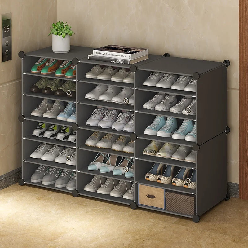 New Trends Plastic Shoe Rack Oranizers Hot Selling Zapateras De Plastico Adjustable Shoe Display Racks