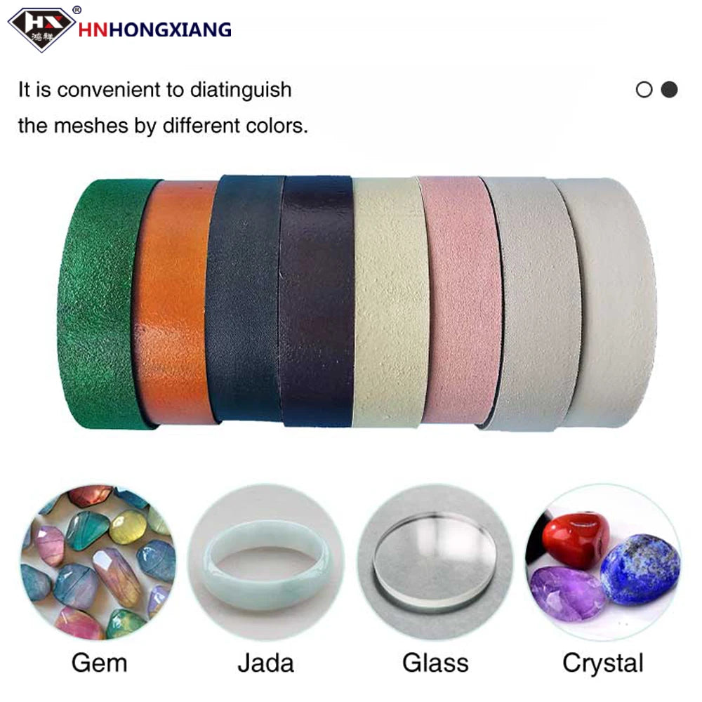 Diamond Lapidary Tools 6 Inch /8 Inch Gemstone Polishing Wheel Soft Resin Diamond Polishing Wheels for Gemstone Jade Crystal