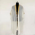 Casual Arab Fabric Jubba Abaya Bisht for Men Heavy Islamic Thobe with Omani Kurta Design Translucent Stitching for Qatar Kuwait