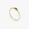 LOZRUNVE 925 Sterling Silver Pave Brilliant Colored Marquise Princess Cut  Snake Ring Women