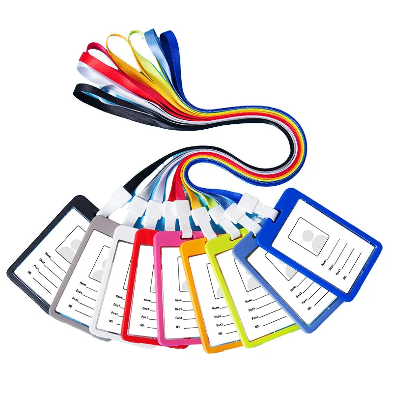 Lebei Full Color Vertical Horizontal Card Holders Acrylic ID Card Protector Lanyard for Work Personal Promotional Business Gift