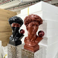Ancient Greek Character David Sculpture Roman Masked Girl Bust Black Resin Decoration TV Cabinet Soft Decoration