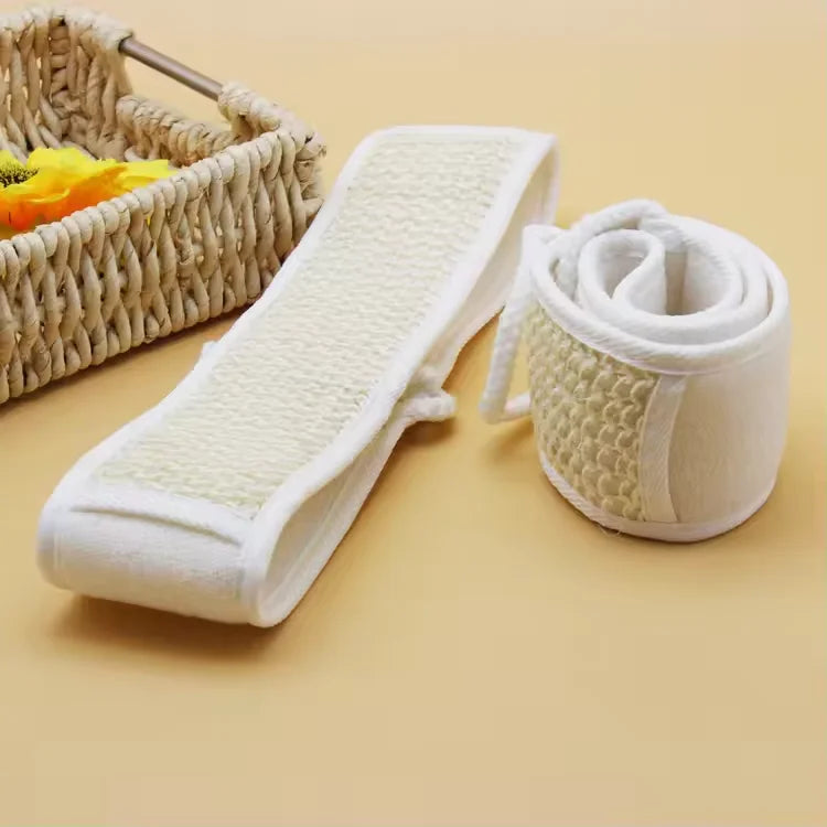 Natural Loofah Back Scrubbers for Use in Shower Exfoliating Hemp Cotton Back Scrubber to Clean Your Back Deeply