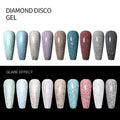 JTING 9colors Disco Diamond Gel Nail Polish Reflective Glitter Gel Private Label Top Flash Detonation Flash Drill Uv Shine Gel