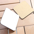 MDFSUB Diy Custom Printing Mdf coaster Wood Glossy White 90mm Cork Backed Blank Sublimation MDF Coaster for Drinks
