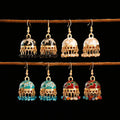 Ethnic Corful Beads Tassel Turkish Earring Boucles D'oreille Womens Vintage Gold Small Bell Earrings Indian Jewelry