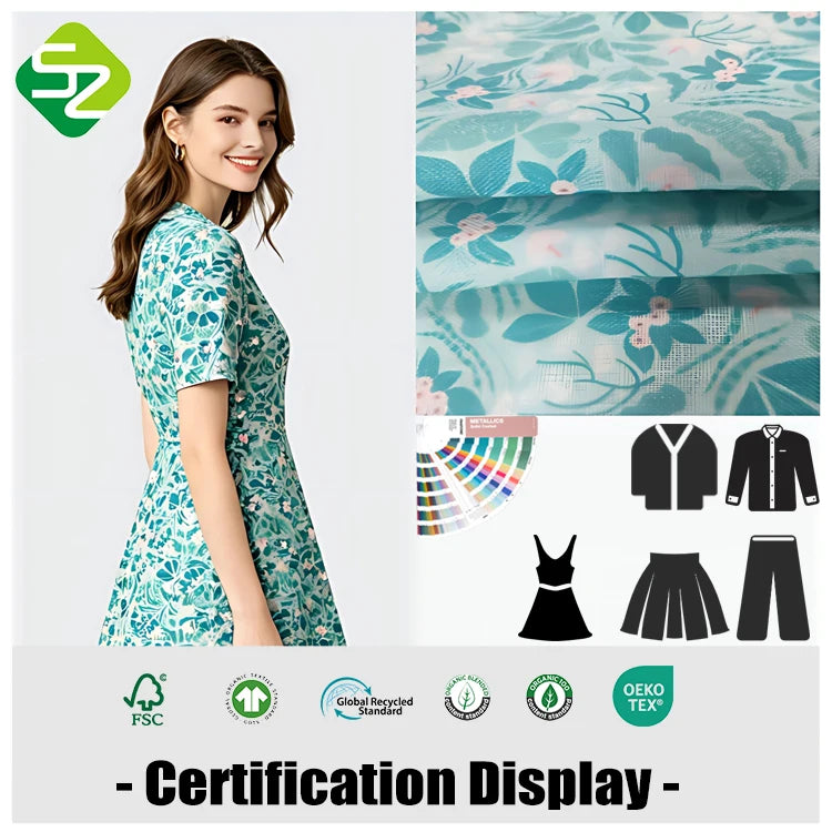 Custom Printed 150gsm Linen Fabric 100% Floral Design for Girls' Shirts Breathable Woven Home Textiles & Bags & Dresses