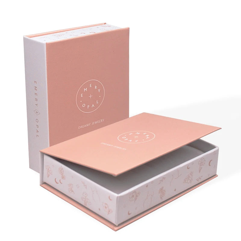 SENCAI Custom Logo Luxury Rigid Cardboard Jewelry Magnetic Box With Foam Insert