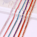 All-match Clothing Code Chain Diy Jewelry Accessories 3MM Three Rows Rhinestone Trim Cup Crystal Claw Chain