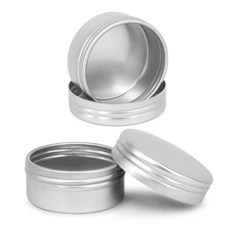 30ml 1oz Lip Balm Aluminum Tin Jar Round Cream Jars Aluminum Metal Packaging Cosmetic Tin Can