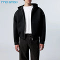 Custom Logo Men Loose Fit High Quality Oversized Pullover Double Zipper Boxy Men's Autumn Hoodies Sweatshirts