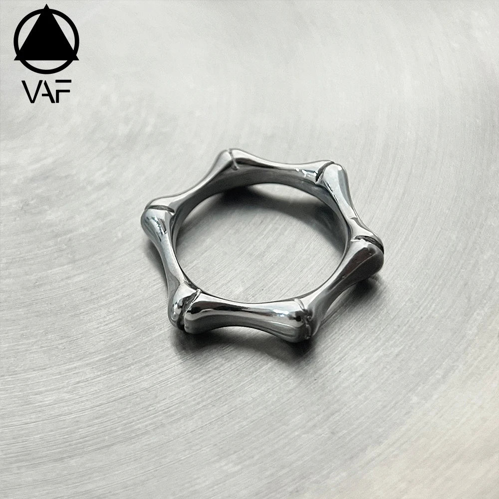 VAF Retro Raised Knuckle Ring Stainless Steel Anillo De Nudillo Levantado Vintage for Girl Men Ring Mit Erhabenem Fingerknochel