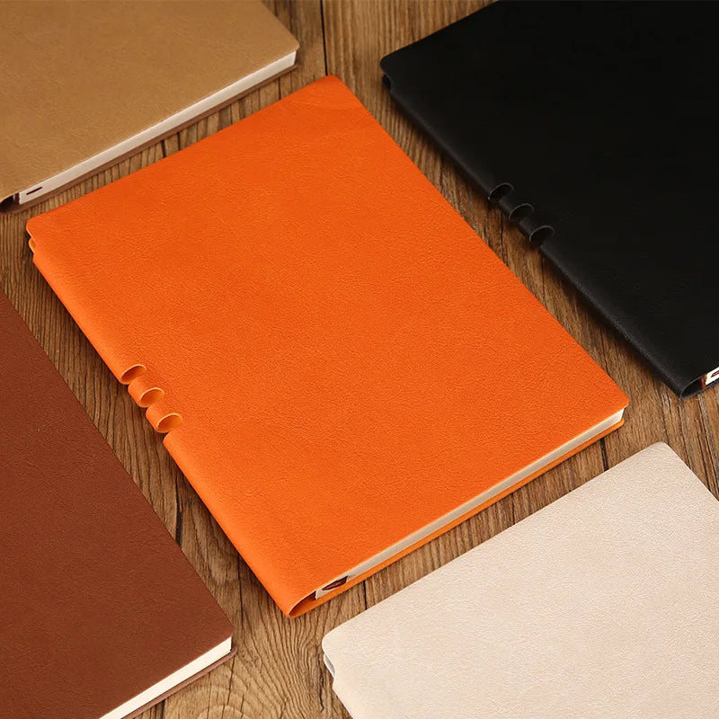 Promotion Pop A5 Paperback Notebook in Stock Business Gift Pu Soft Leather Surface Notebook Student Office Supplies Custom LOGO