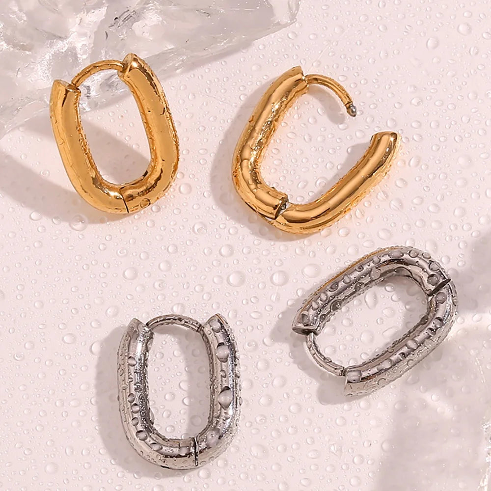 Minimalist Jewelry Mini Gold Hoop Earrings 18k Gold Plated Stainless Steel Huggie Earring