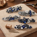 5 Designs Rhinestones Hair Barrettes Flower Butterfly Hair Clip Vintage Bridal Hair Jewelry for Women Girls