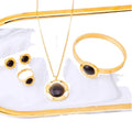 2025 Trending Wo'momen Fashion 4-in-1 Hypoallergenic Stainless Steel Jewelry Sets for Weddings Parties Engagements Made China