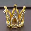 Wholesale Small Alloy Gold Crown Cake Topper Decoration for Children Birthday Party Cake Decoration Toppers