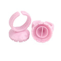 Wholesale Manufacture Easy Fan Glue Ring Cup Lash Glue Holder Pink Blue and White Blooming Lash Vendor Adhesive Ring Cups