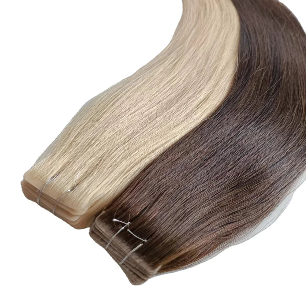 Double Drawn Remy Human Hair Injection Tape in Hair Invisible Tape on Hair Extensions