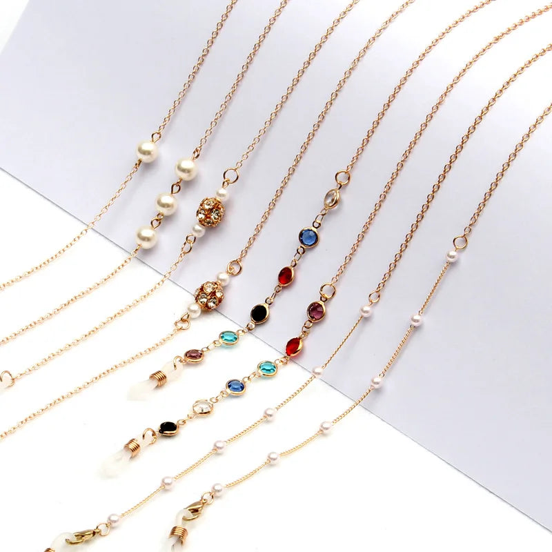 2021 Sunglasses Face Chain Eyeglass Chunky Eyewear Glasses Necklace Eyewear Metal Glasses Holder Chains